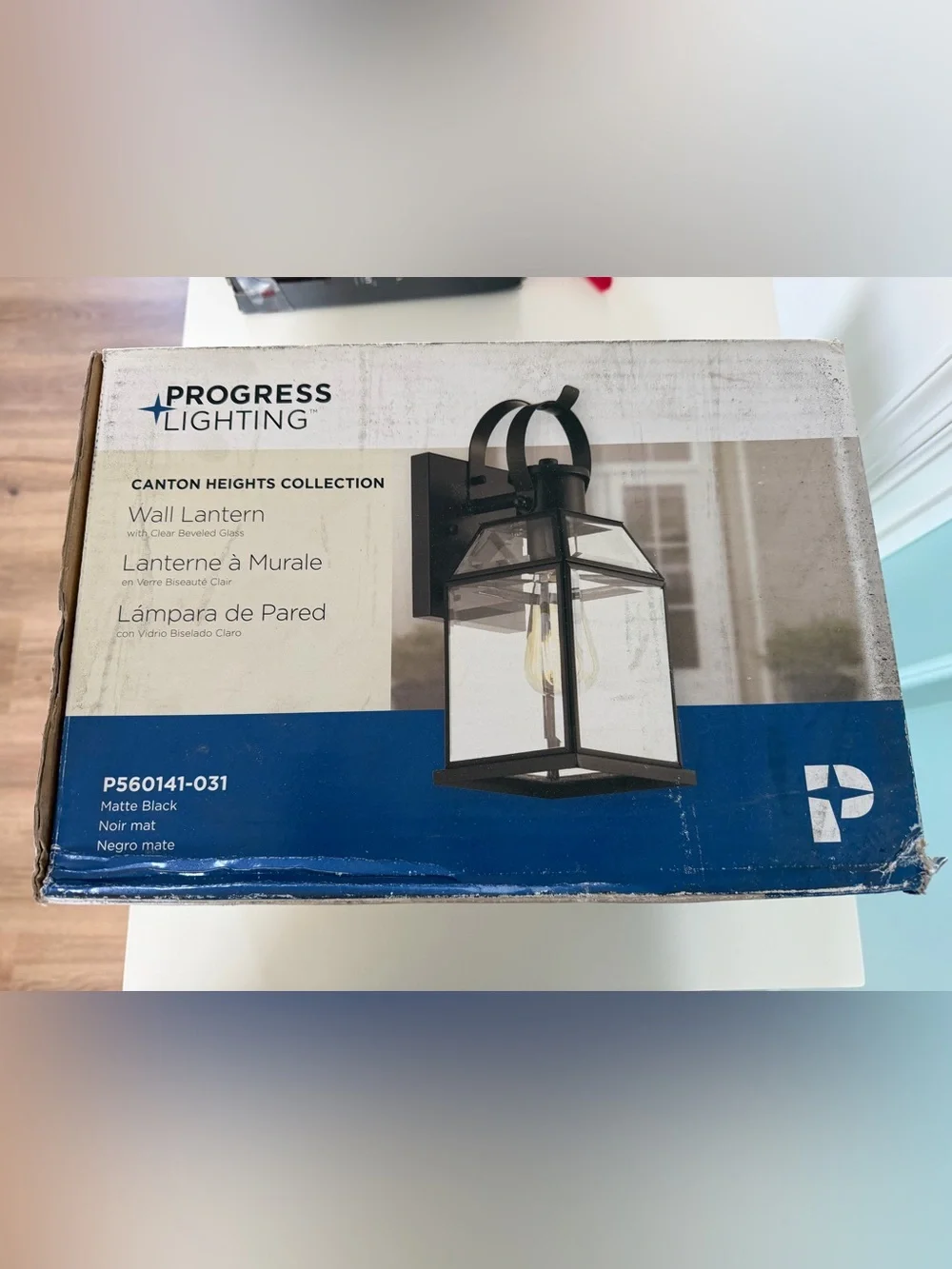 New Progress Lighting Canton Heights Outdoor Wall Lantern Sconce - Matte Black